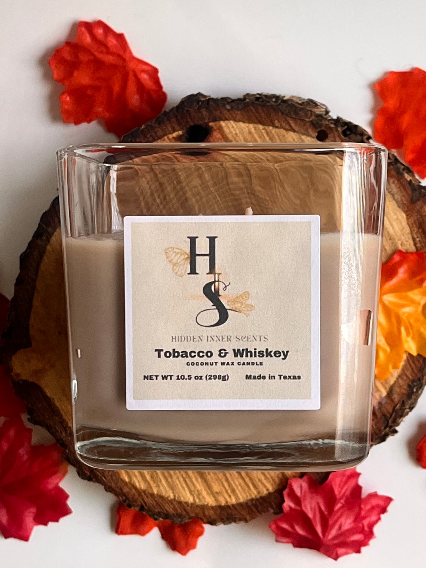 Tobacco & Whiskey 10.5oz Coconut Wax Candle